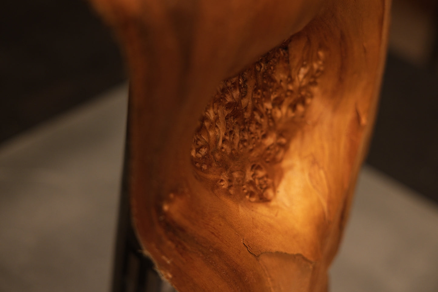 Macro perspective highlighting the transition between smooth golden grain and chaotic botanical textures in a biophilic art piece. 