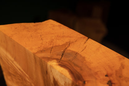 Macro photography of natural hairline surface cracks perfectly stabilized within the flat top cut of a commercial structural timber.   